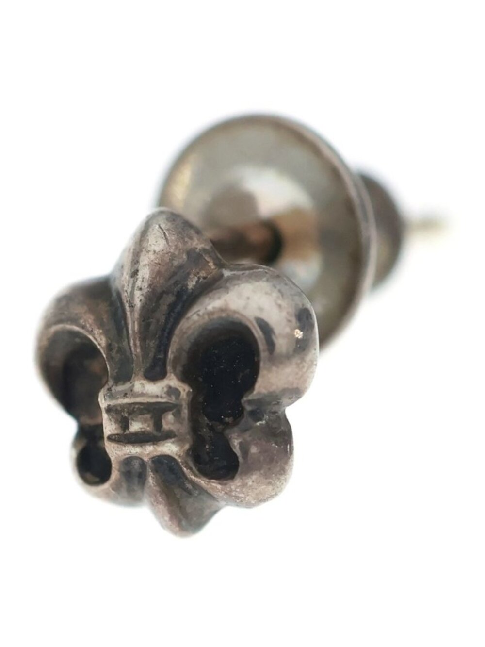 Chrome Hearts CO BS Flr BS Flare Stud Earrings Silver